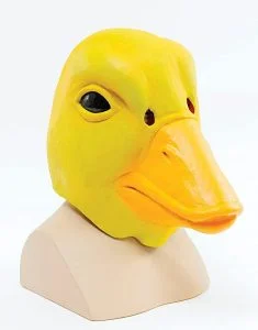 mascara de pato amarillo